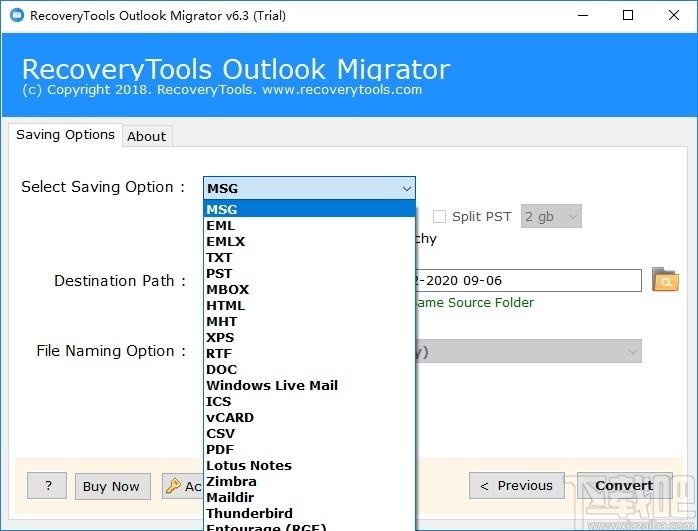 RecoveryTools Outlook Migrator下载,PST迁移器,邮件处理,格式转换