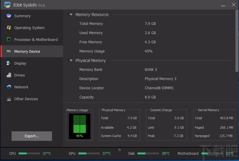 IObit SysInfo,系统信息监测,系统信息,系统监测